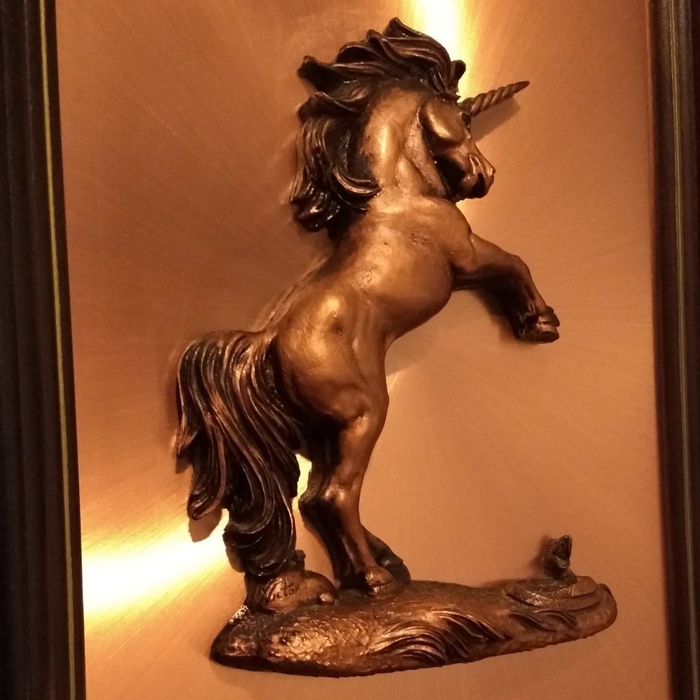 Copper Unicorn Wall Art - Vintage - Picture 2 of 3